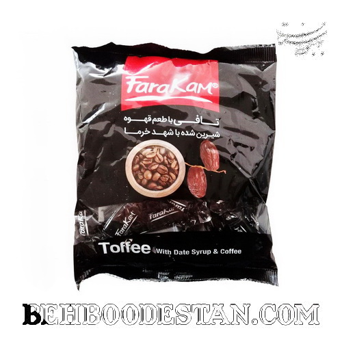 تافی قهوه شیرین شده با شهد خرما (۲۰۰ گرمی)